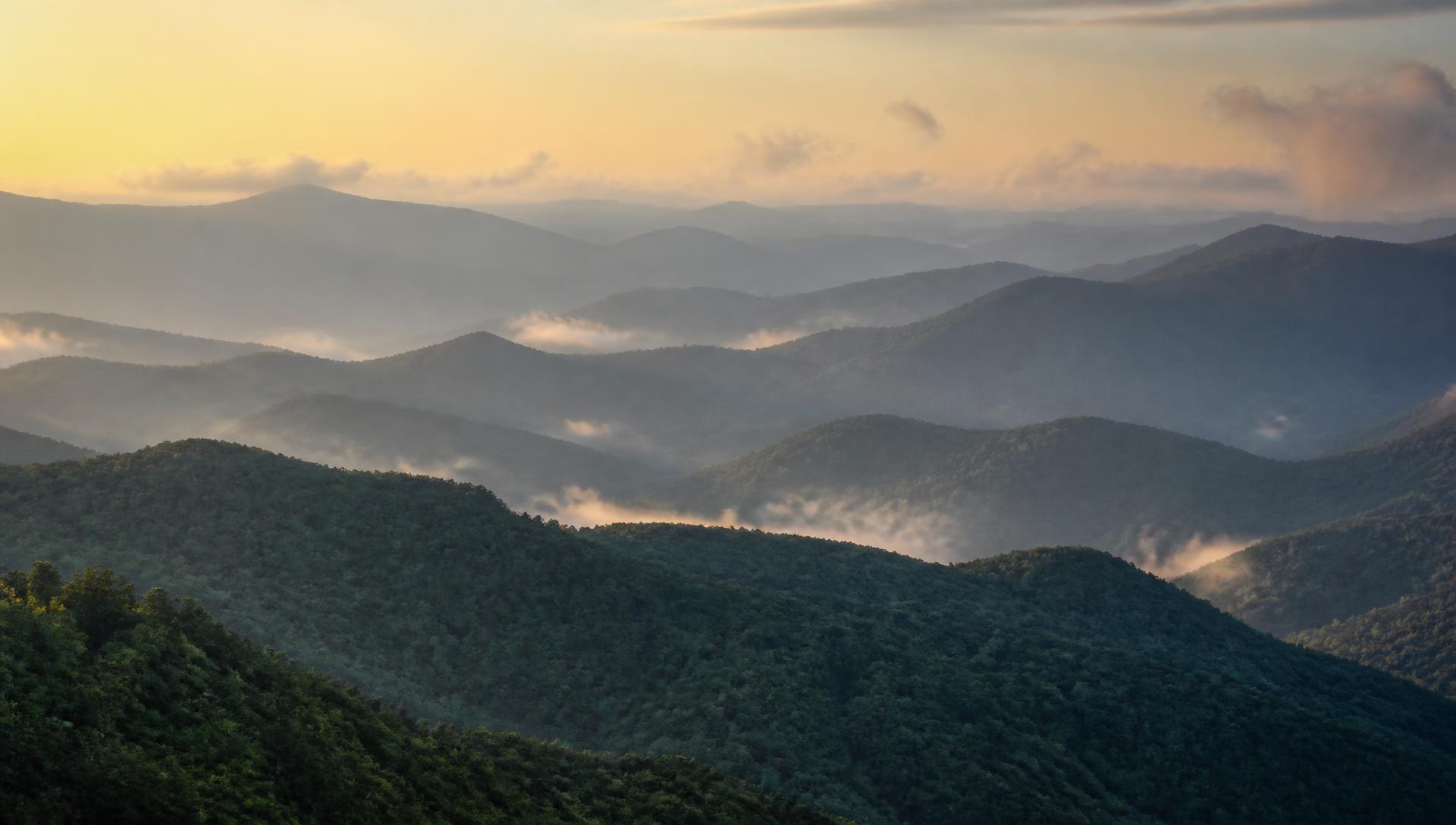 Layered ridge line of the Cohutta Wilderness. A photo specific to this trail is coming soon.
